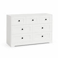 Kommode aus MDF mit 7 Schubladen, Weiß