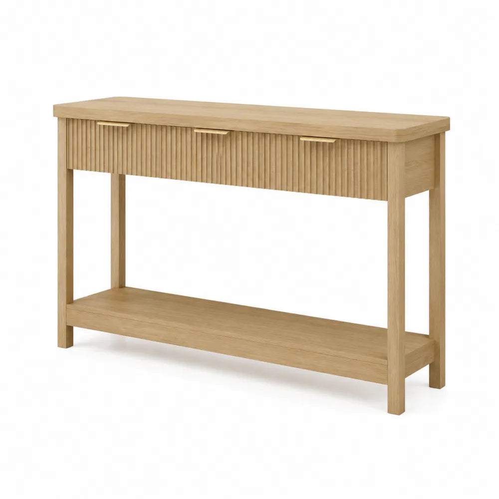 Konsolentisch Holz Eiche 120x40x80 cm