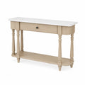 Konsolentisch aus MDF mit Schublade Weiß/Beige 120x35x80cm